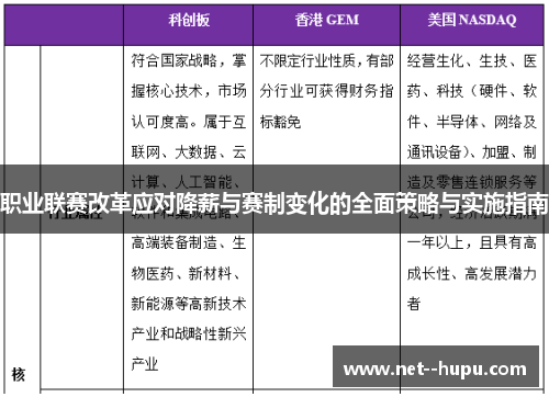 职业联赛改革应对降薪与赛制变化的全面策略与实施指南